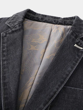Denim Covenant Blazer Jacket — North Row | Detail View