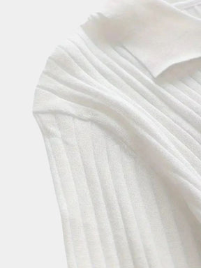 Elegant Open Collar Long Sleeve Polo — North Row | Lifestyle