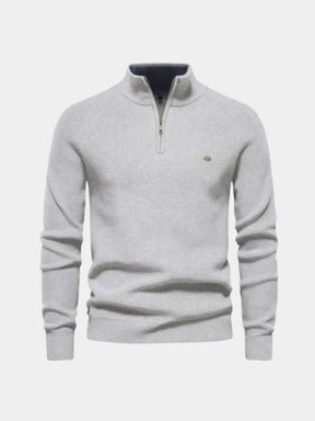 Elegant Quarter Zip Sweater — North Row | Close-Up