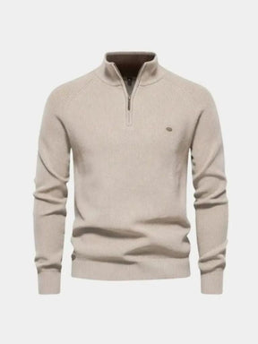Elegant Quarter Zip Sweater — North Row | Texture Detail