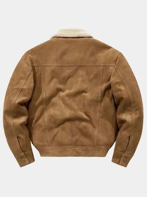 Essential Fleece Suede Jacket — North Row | Close-Up