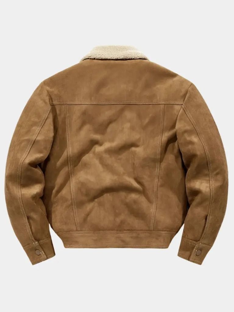 Essential Fleece Suede Jacket — North Row | Close-Up
