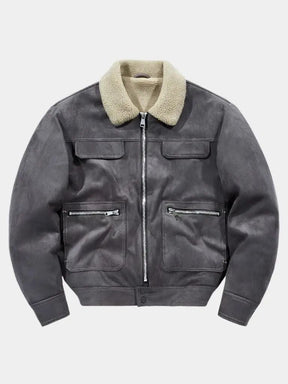 Essential Fleece Suede Jacket — North Row | Flat Lay