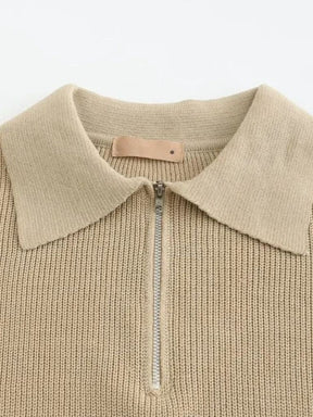Essential Half Zip Sweater — North Row | Detail View