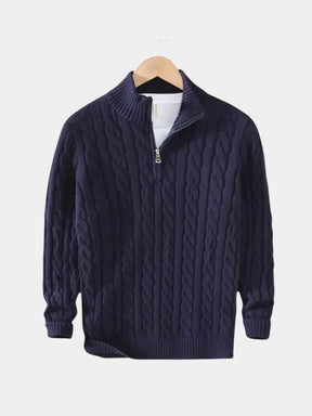 Essential Half Zip Curve Sweater — North Row | Texture Detail