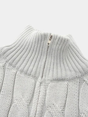 Essential Half Zip Curve Sweater — North Row | Detail View