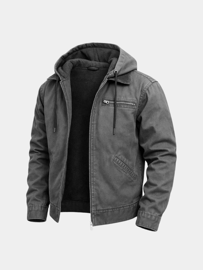 Essential Hooded Work Jacket — North Row | Detail View