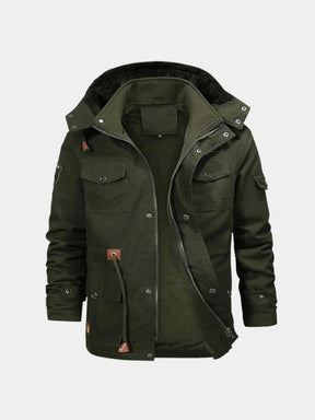 Fleece Hooded Bomber Jacket — North Row | Close-Up