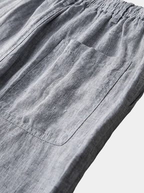 Gris Mariner Linen Shorts — North Row | Detail View