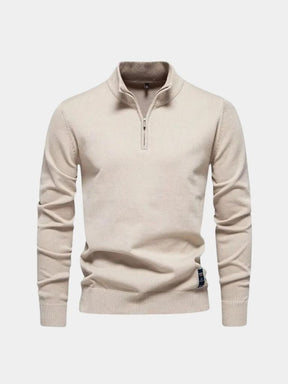 Half Zip Knitwear Solid Color Cardigan Sweater — North Row | Side View