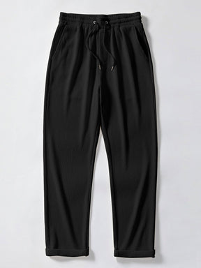 Stripe Jacquard Knit Polo Shirt & Straight Leg Ribbed Pants — North Row | View 18