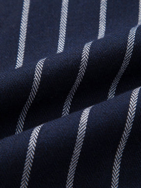 Cotton Blend Striped Button Up Shirt — North Row | Worn Look