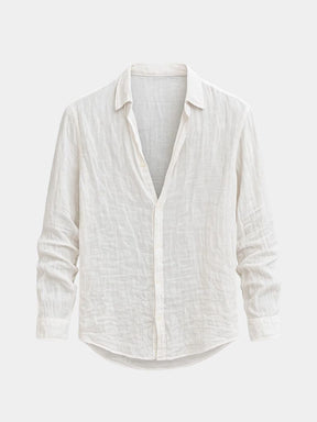 [SPECIAL PACK] Linen Reverie Summer Shirt — North Row | Collar Detail