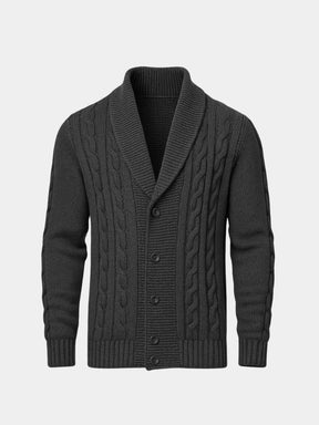 Men's Elegant Knit Cardigan — North Row | Texture Detail