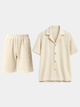 Minimalist Corduroy Set Shorts and Shirt — North Row | Front View