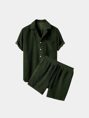 Summer Corduroy Set Shorts and Shirt — North Row | Close-Up