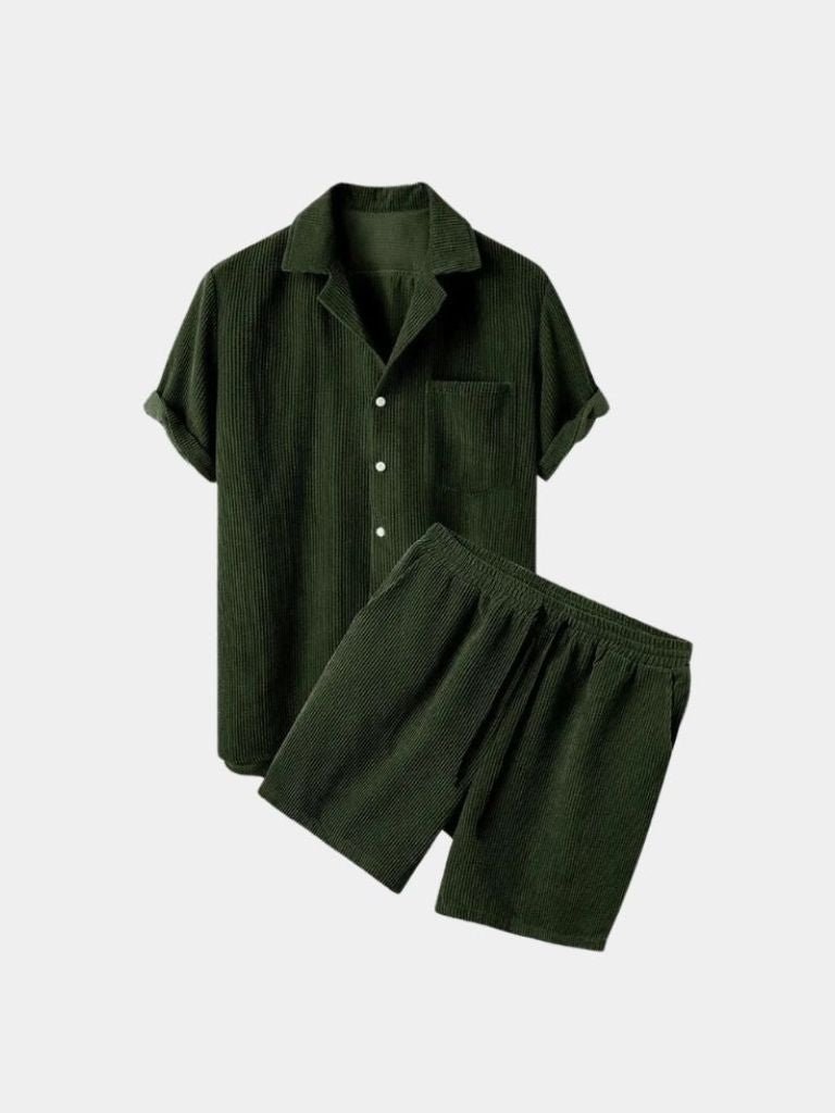 Summer Corduroy Set Shorts and Shirt — North Row | Close-Up