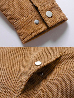 Minimalist Corduroy Sherpa Jacket — North Row | Close-Up