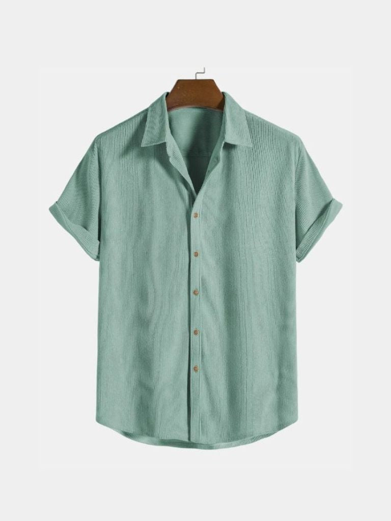 green corduroy shirt men