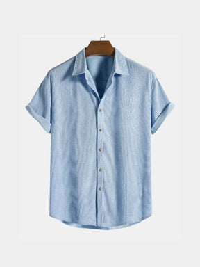 blue corduroy shirt men