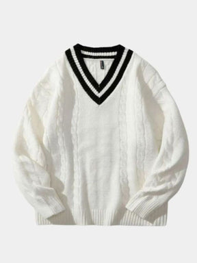 Minimalist V-Neck Sweater — North Row | Side View