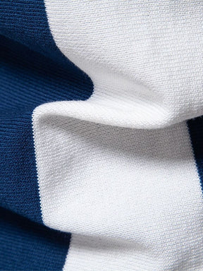 Navy Stripe Polo — North Row | Worn Look