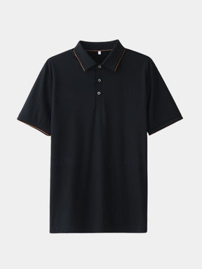 Noble Knit Polo Shirt — North Row | Model Wearing