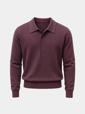 Old Money Knit Polo Pullover — North Row | Side View