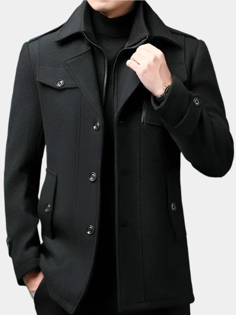 Old Money Two-Piece Winter Coat — North Row | Model Wearing