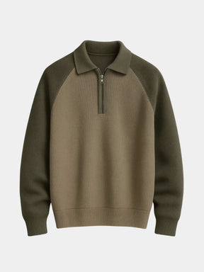 Raglan Quarter Zip Sweater — North Row | Side View
