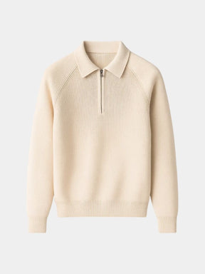Raglan Quarter Zip Sweater — North Row | Model Wearing
