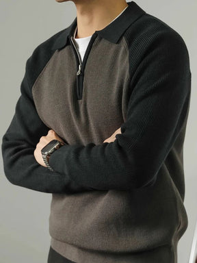 Raglan Quarter Zip Sweater — North Row | Texture Detail