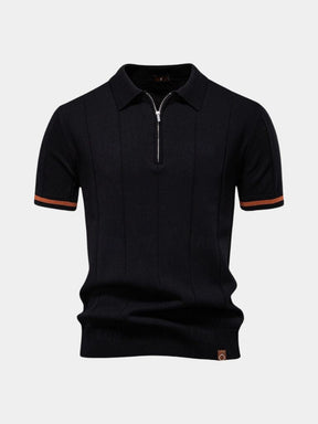 Royal Zip Polo — North Row | Model Wearing