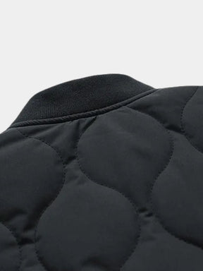Sherpa Sleeves Padded Bomber Jacket — North Row | Close-Up