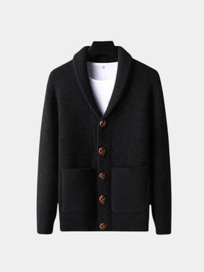 Sophisticated Winter Wool Cardigan — North Row | Collar Detail