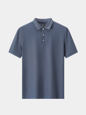 Steel Grey Polo — North Row | Collar Detail