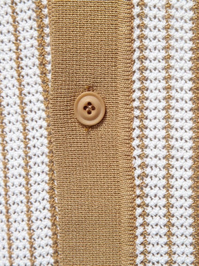 Striped Knit Polo Shirt — North Row | Worn Look