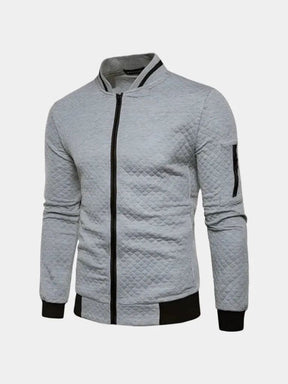 Textured Casual Bomber Jacket — North Row | Front View
