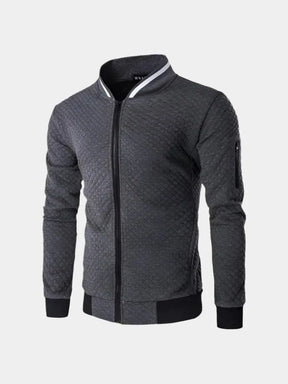 Textured Casual Bomber Jacket — North Row | Close-Up