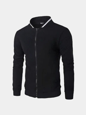 Textured Casual Bomber Jacket — North Row | Texture Detail