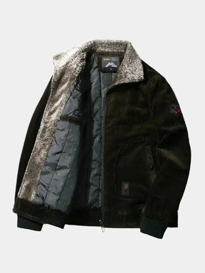 Thermal Windbreaker Corduroy Jacket — North Row | Collar Detail