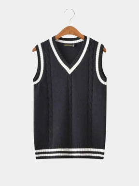 V Neck Elegant Knit Vest — North Row | Flat Lay