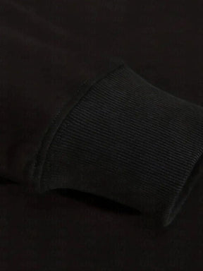 Zip Black Lapel Sports Sweatshirt — North Row | Close-Up